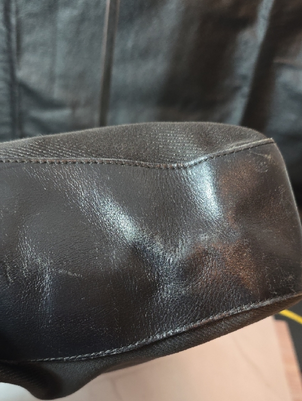 Gucci Black Denim Tote with Red and Green Web Accent - Picture 6 of 14